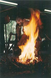 At the forge, Timber Town