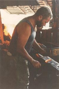 Making a light hack shoe at Timbertown, Waughope