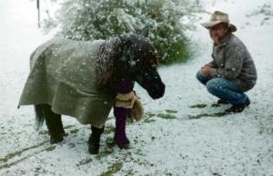 Sandy with a shetland pony