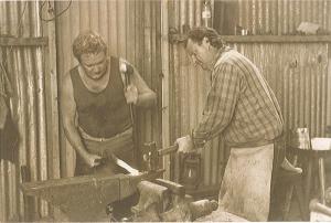 Making a hind shoe with Darren Coote striking